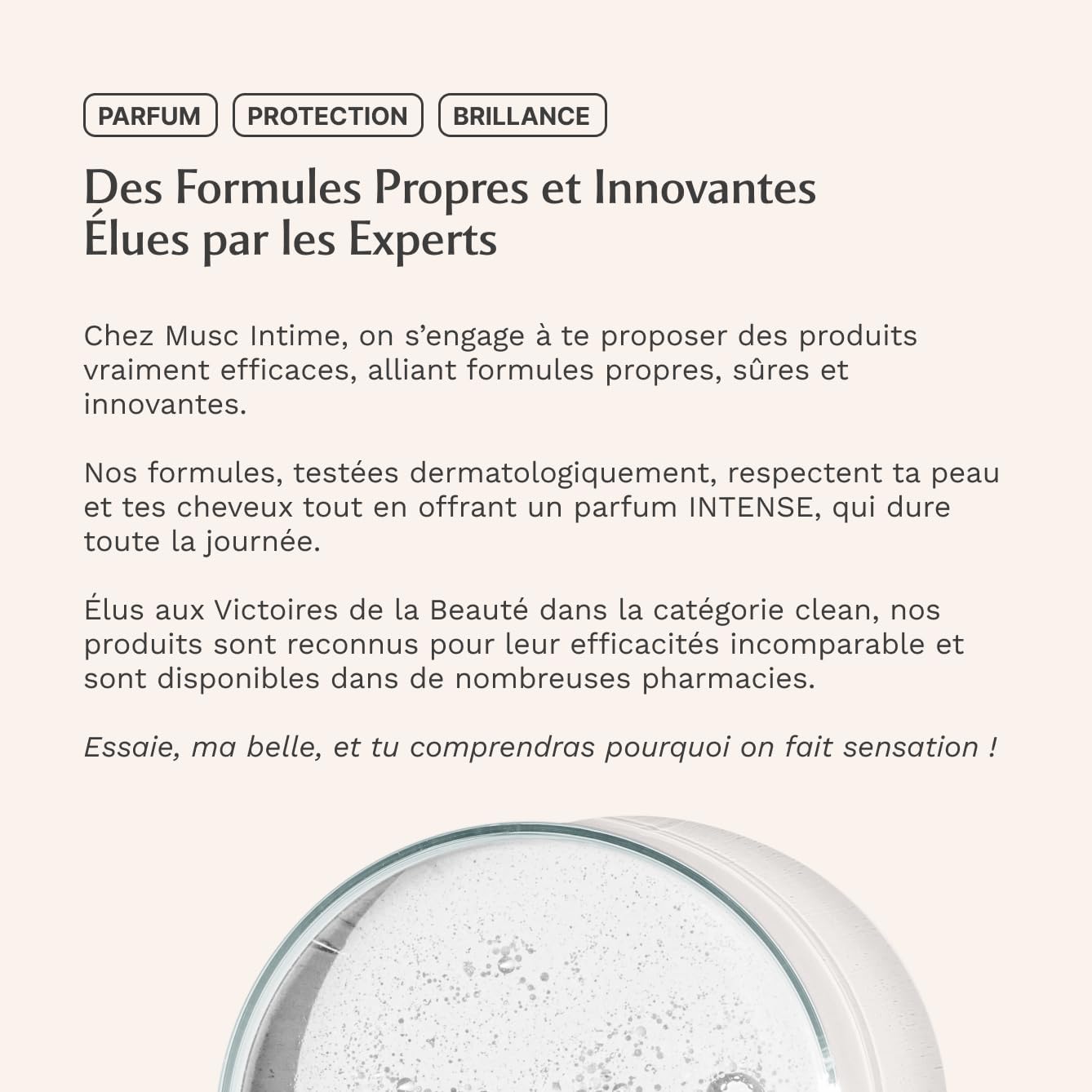 MUSC INTIME - Rose Mystik L'Envoûtante - 50ml - parfum et soin cheveux, flacon pompe