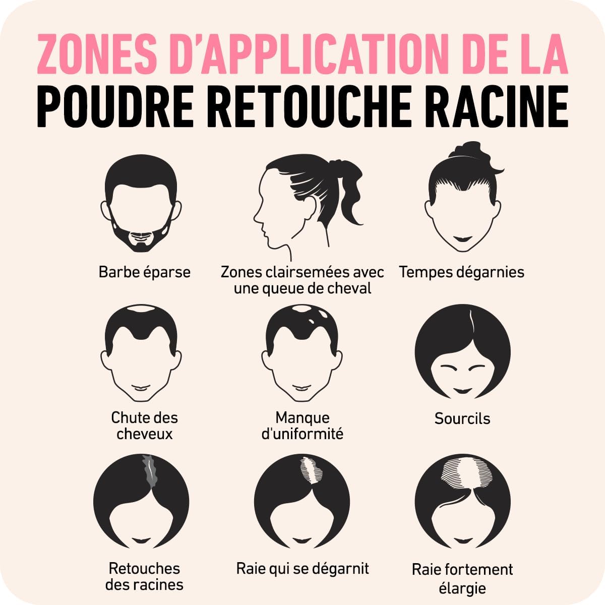 BOLDIFY - Poudre de racine cheveux gris - 10g - retouche instantanée, effet naturel