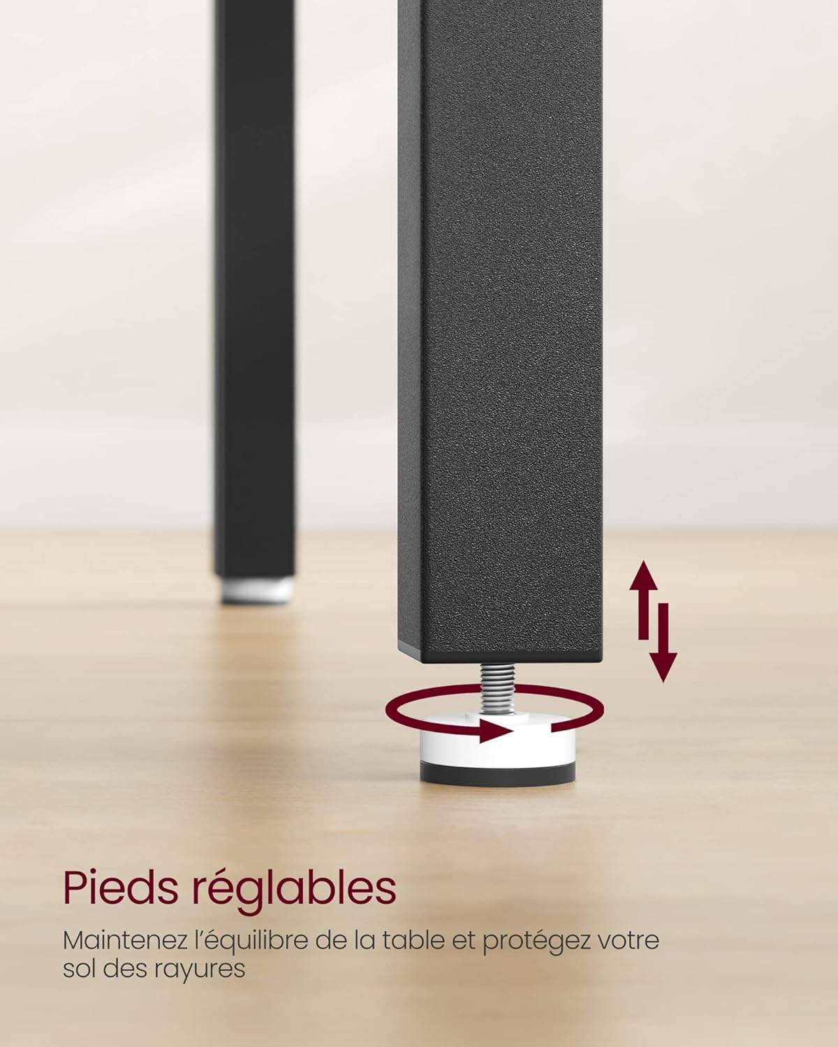 VASAGLE - Table de bar industrielle, 70x110x77 cm, 4 places, KDT081B01