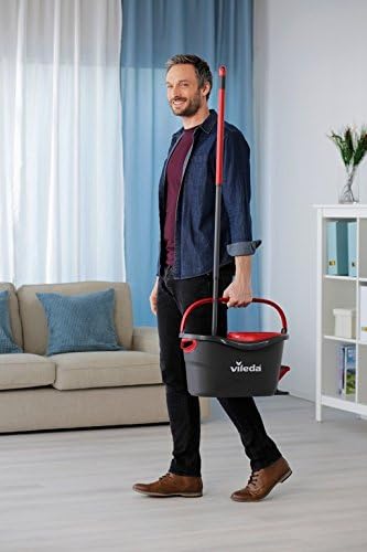 Vileda - Easy Wring & Clean Turbo - 85-130cm - balai à franges, seau à pédale, microfibres 2en1