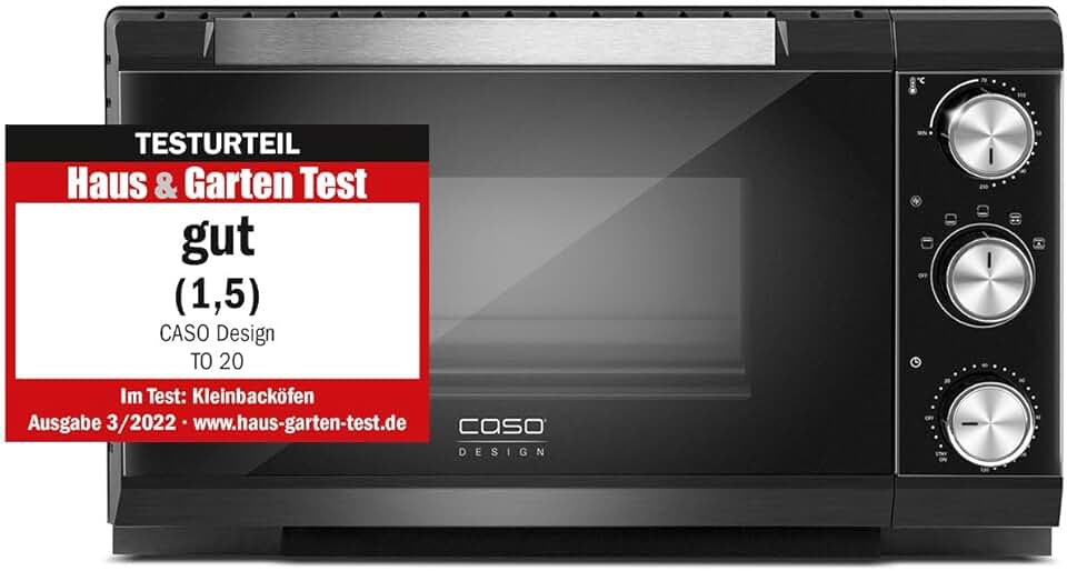 CASO - Four TO 20 - compact - 5 fonctions, 70-230°C, tournebroche