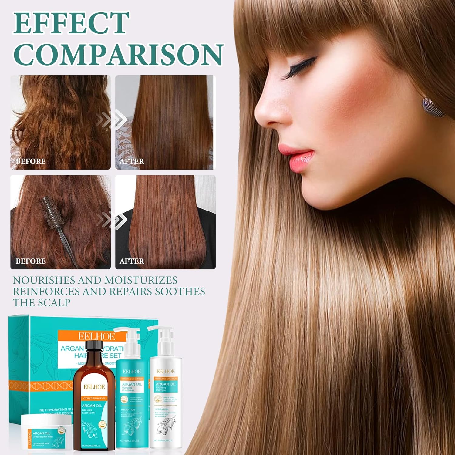 Moroccanoil - Argan Oil - Shampooing & Après-Shampoing - Soin cheveux secs et abîmés