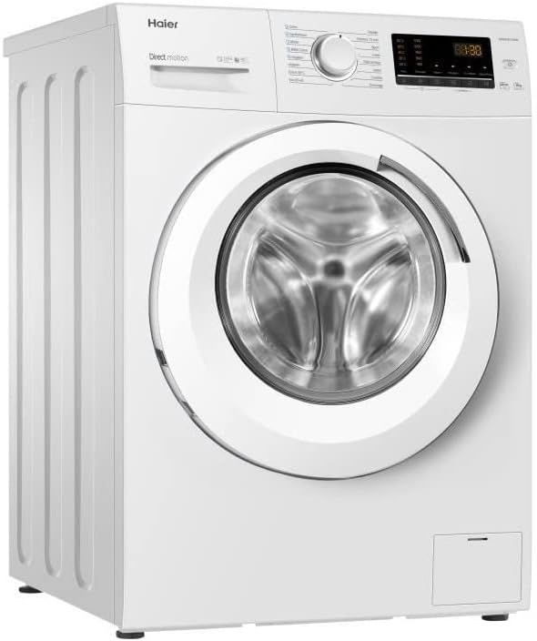 HAIER Lave-linge hublot HW80-B1239N-FR - 8 kg - Direct motion - 1200 trs/min - Vapeur - Classe A - Traitement anti-bactérien Étiquetage Énergétique