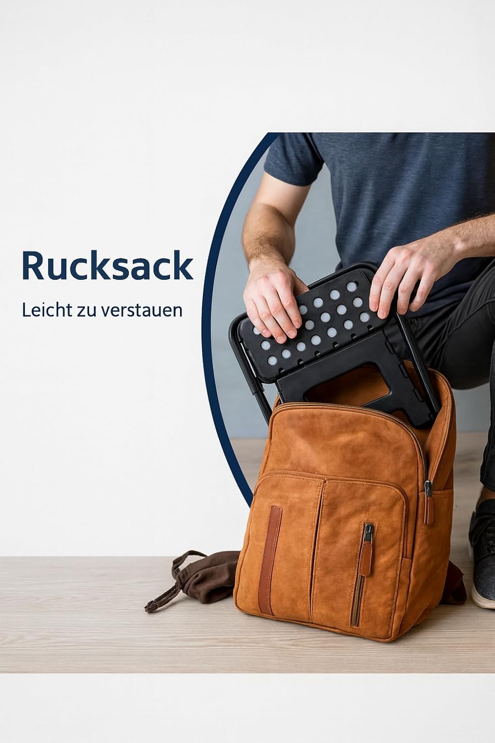 Marchepied pliable - 22 cm - robuste, antidérapant, portable, compact