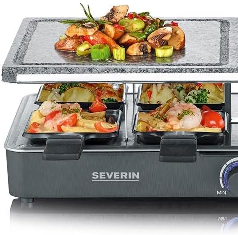 SEVERIN - Raclette 8 pers - pierre naturelle, plaque réversible, thermostat - RG 2371