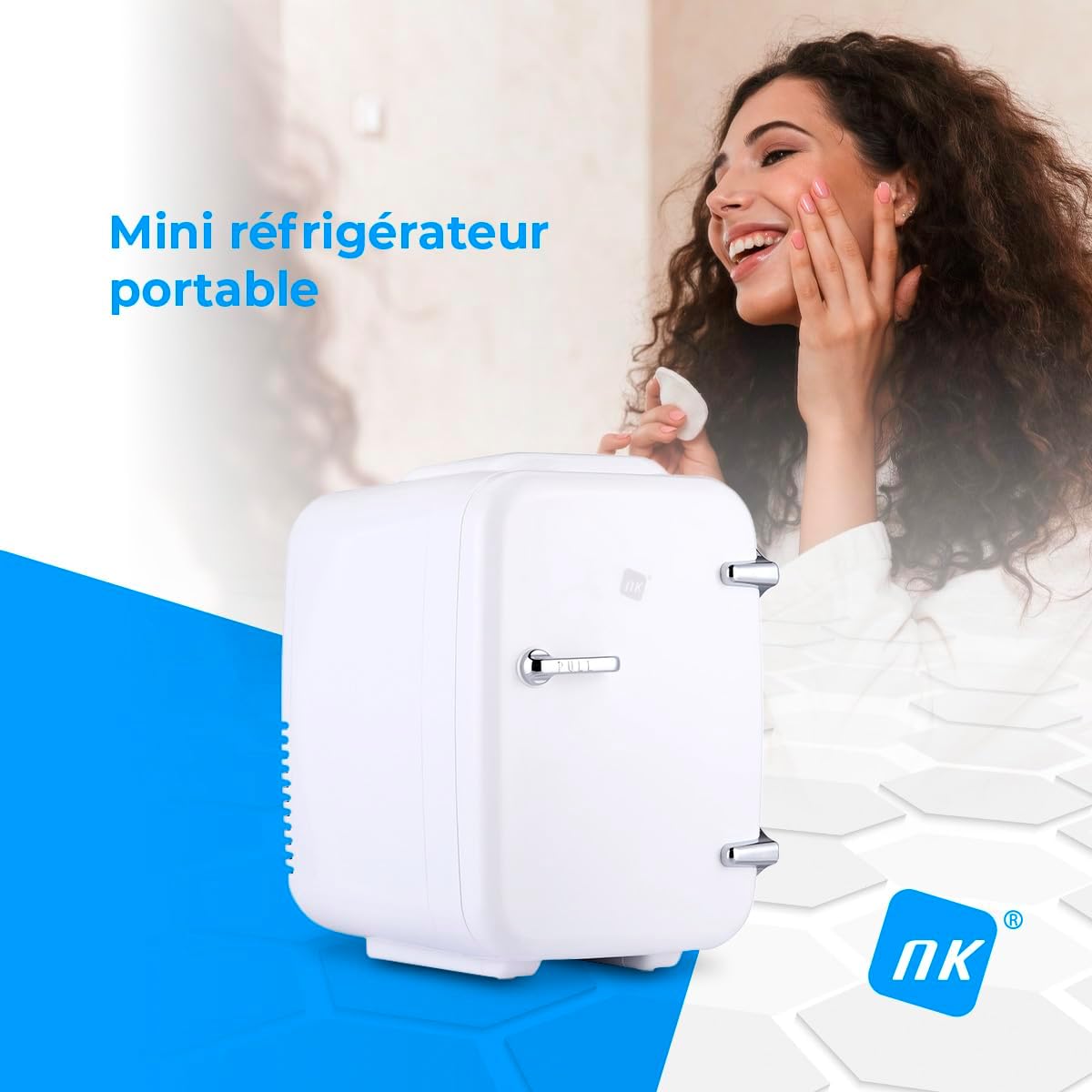 NK - Mini réfrigérateur portable - 4L - refroidissement/chauffage, 12V/220V