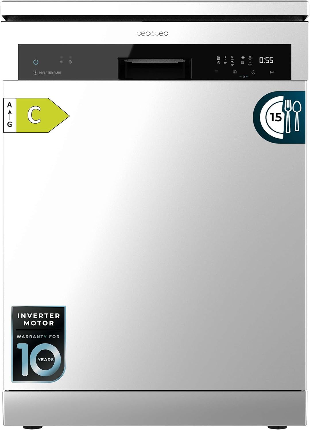 Cecotec - Bolero Aguazero 6500 - 60 cm - 15 couverts, 3 paniers, 6 programmes