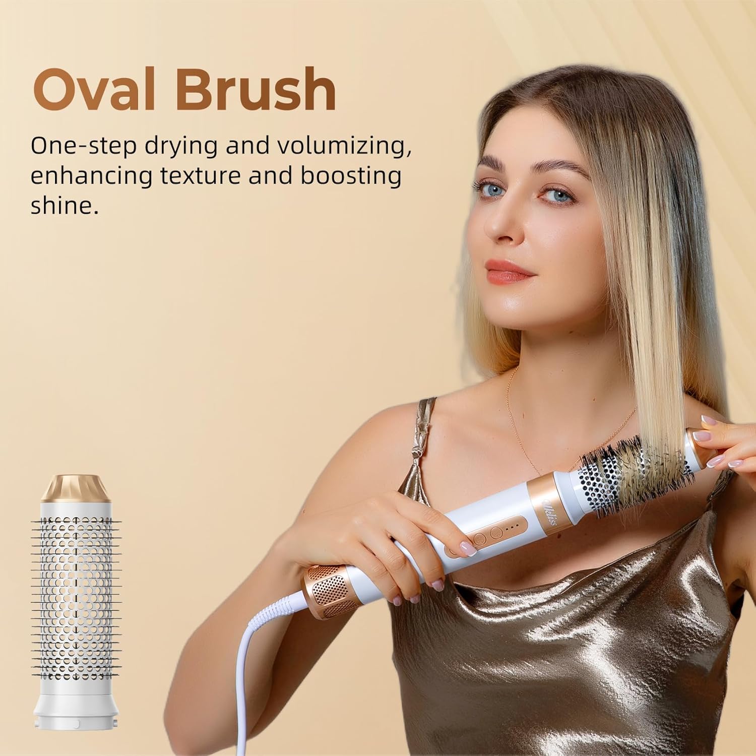 UKLISS - Sèche-cheveux 7 en 1 - 110000 tr/min, multifonction, blanc