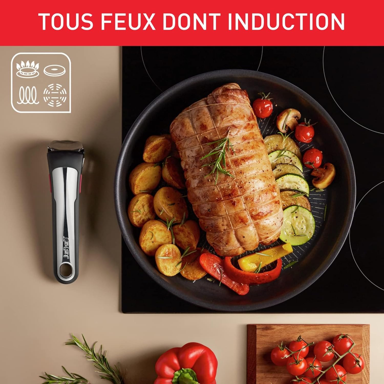 Tefal - Ingenio Eco Resist - batterie 11p induction, empilable, L7679002