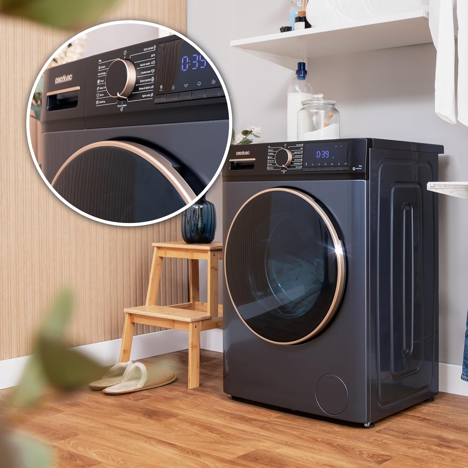 Cecotec - Bolero Dresscode 9610 - lave-linge 9kg, 1400RPM, vapeur, Inverter, 2000W, A