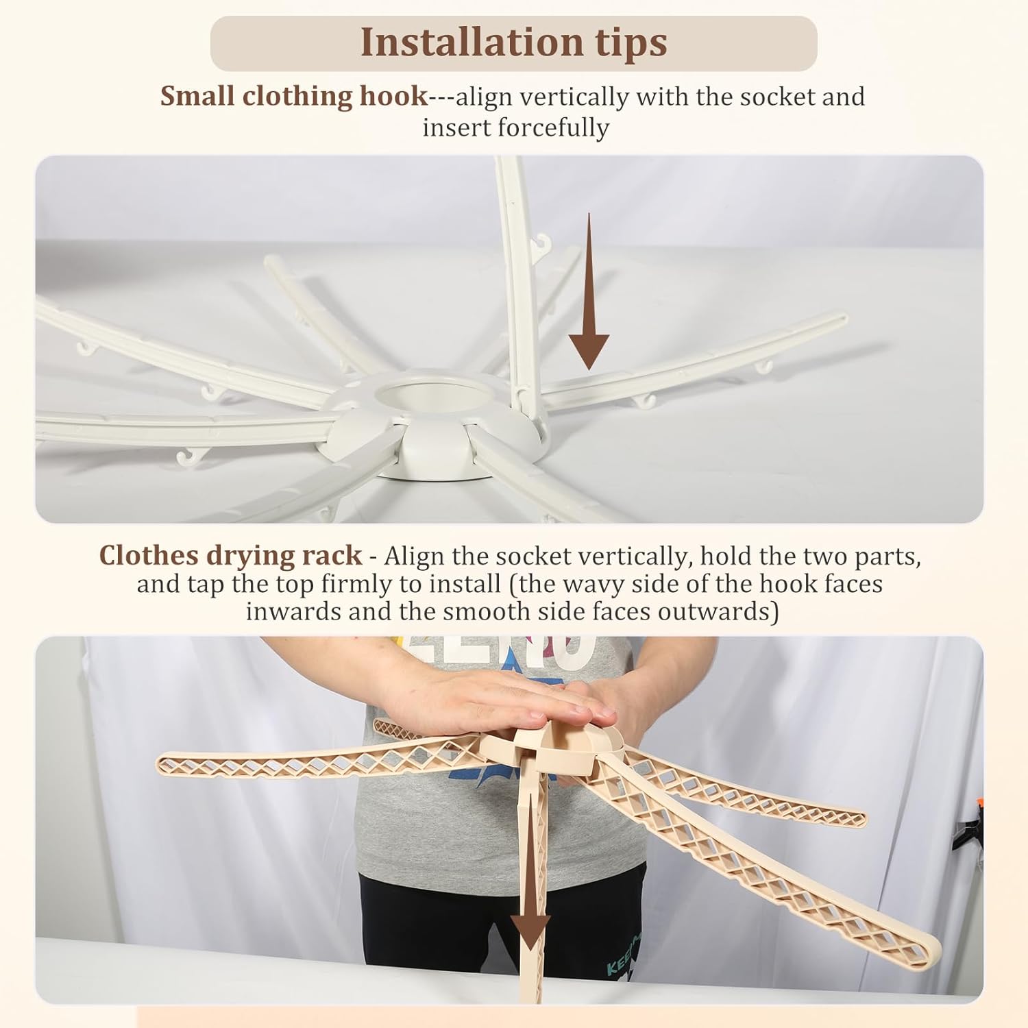 Sèche-linge électrique - 170 cm - 1000W, 2 couches, minuterie, pompe à chaleur