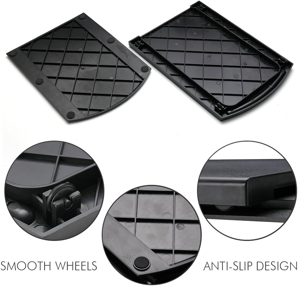 Plateaux coulissants cuisine - lot de 2 - étagères à roulettes, gain de place