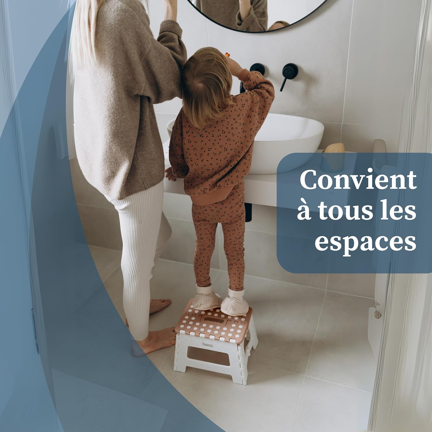 Bisoo - Tabouret pliant enfant 22 cm - plastique, portable, sûr