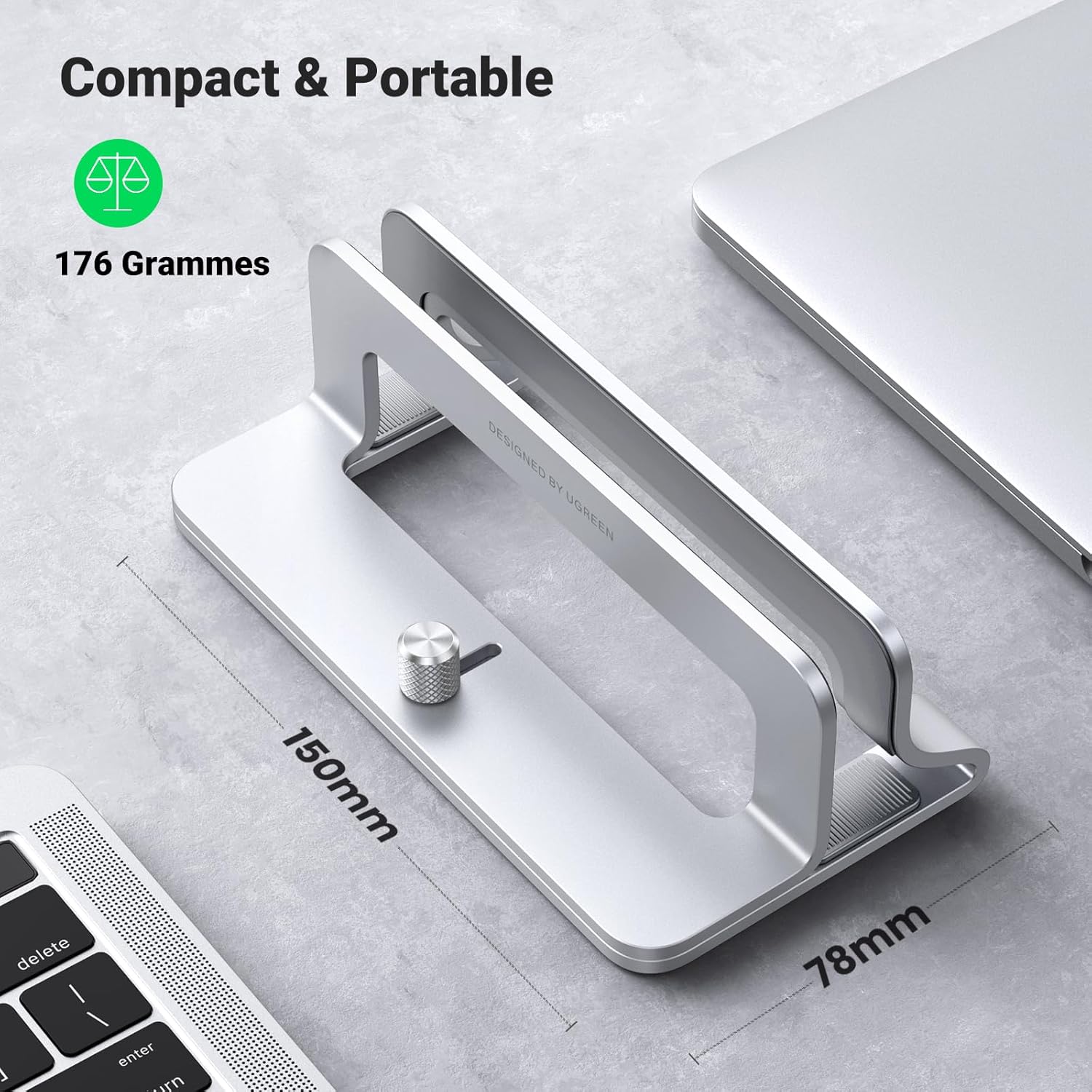 UGREEN - Support Vertical Aluminium - Réglable - MacBook et PC