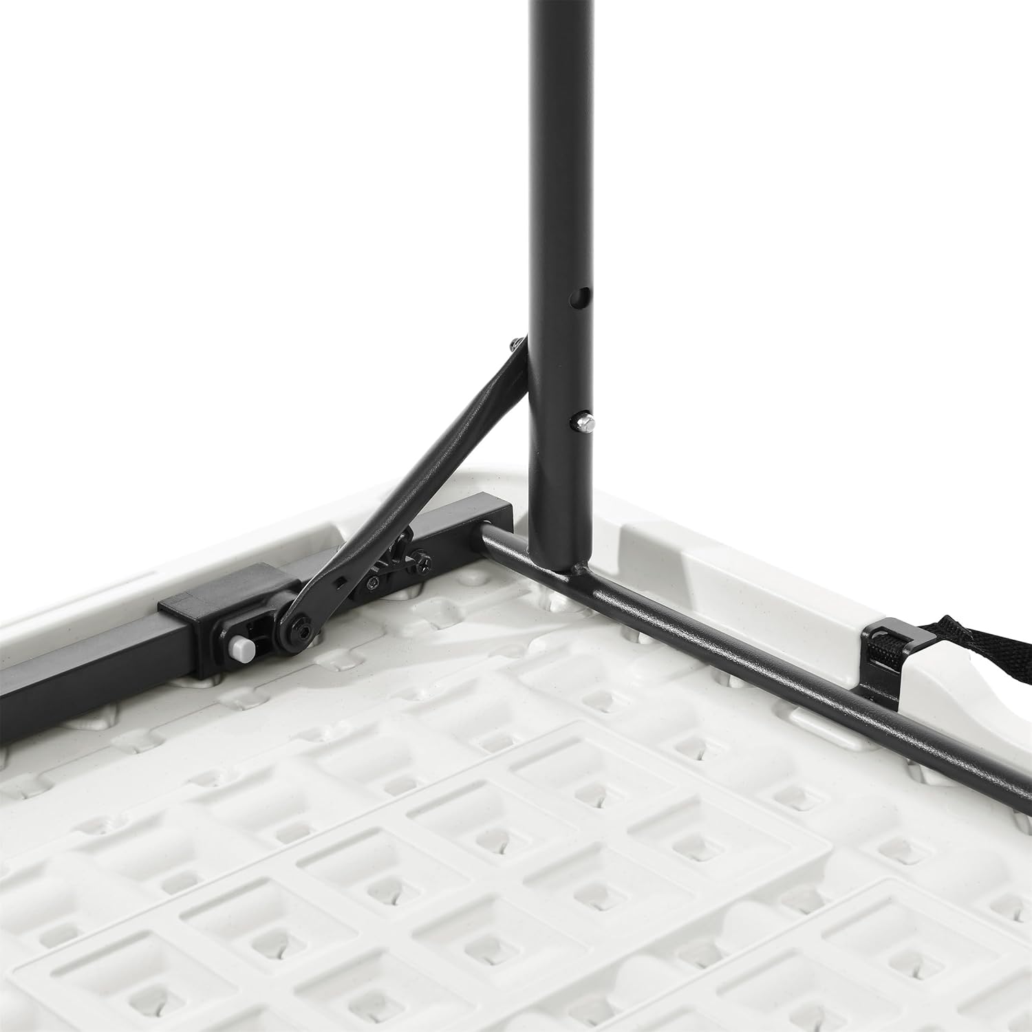 Amazon Basics - Table pliante rectangulaire - 121x61x86 cm - 4 hauteurs réglables, poignée, légère