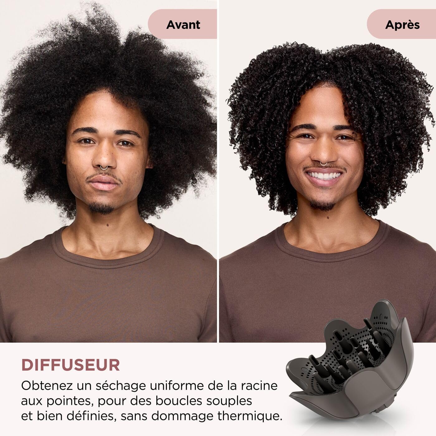 Shark - sèche-cheveux SpeedStyle Pro Flex, léger, ionique, pliable, 4 embouts, tous types de cheveux, HD542EU