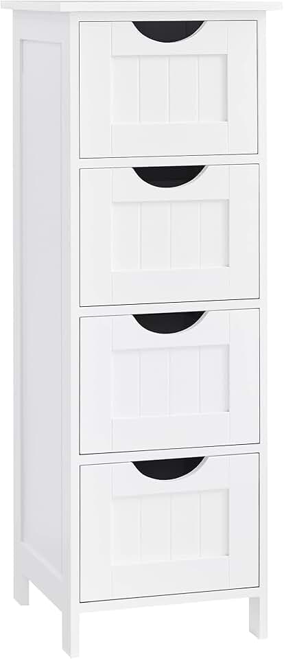 VASAGLE - armoire salle de bain moderne - 30x30x82 cm - 4 tiroirs - LHC40W