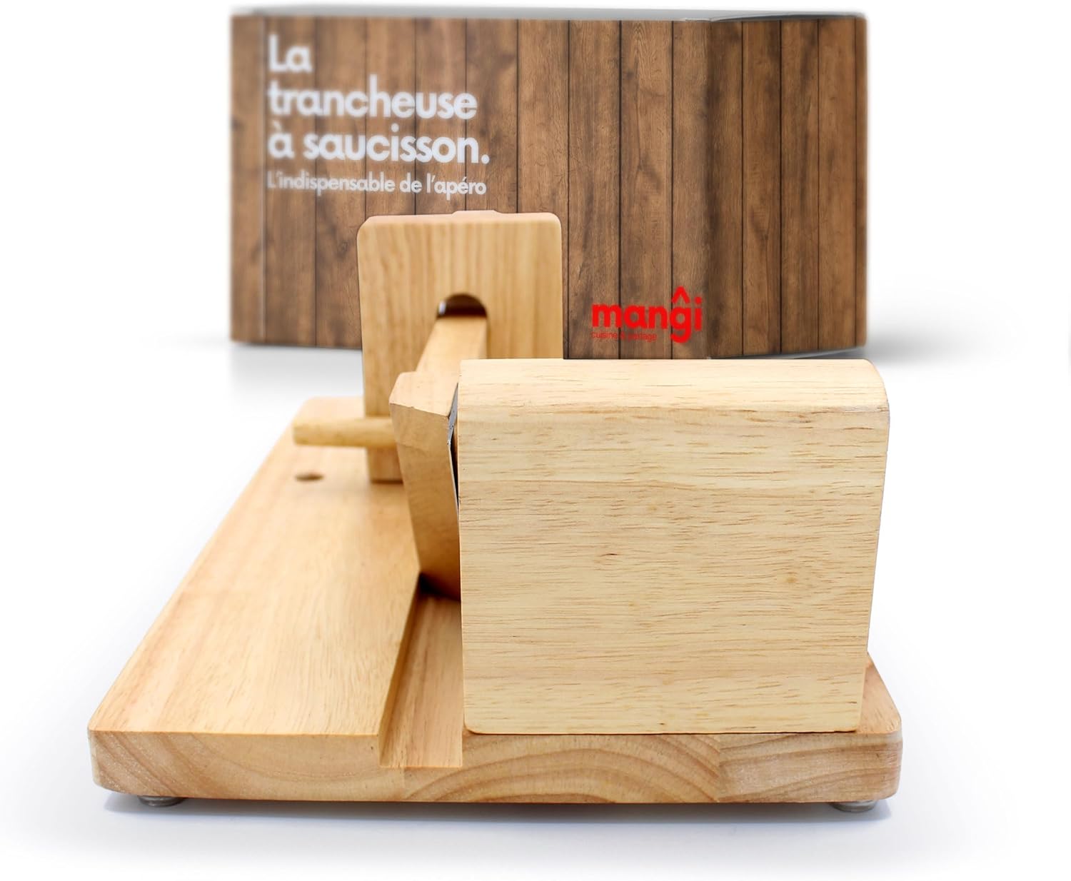 Mangi - trancheuse à saucisson bois éco-responsable - apéro