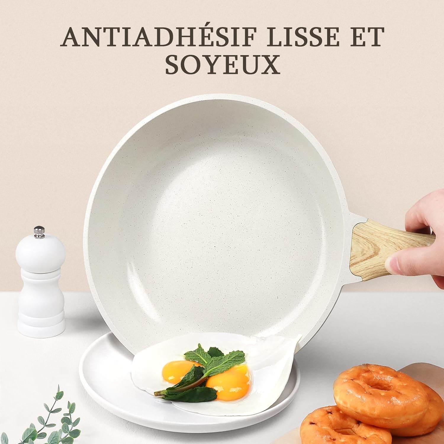 GiPP - Poêle à frire granit 26cm - antiadhésive saine induction