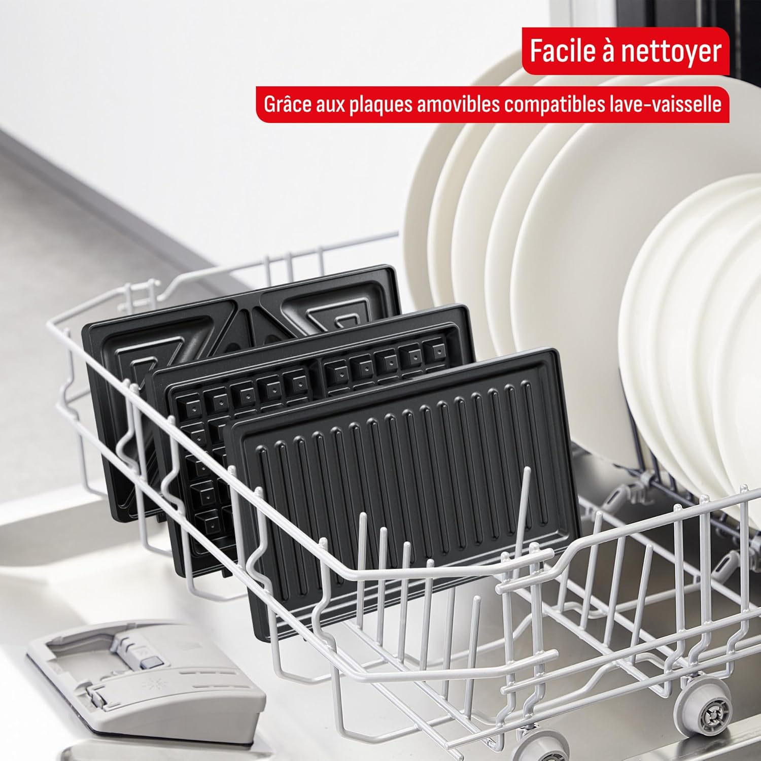 Tefal - UltraCompact 3-en-1 - compact - 3 plaques incluses, 700W, rangement facile, SW383D10