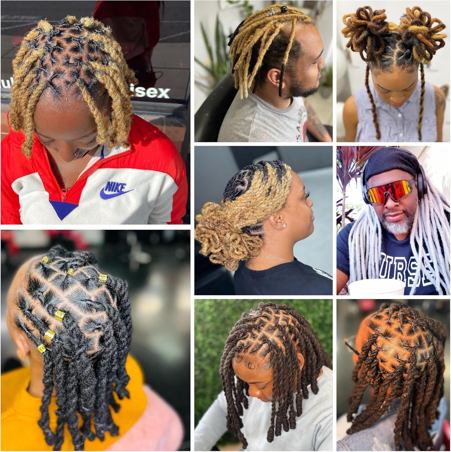 Extension cheveux naturels afro kinky - 8 pouces, 2 paquets, noir naturel