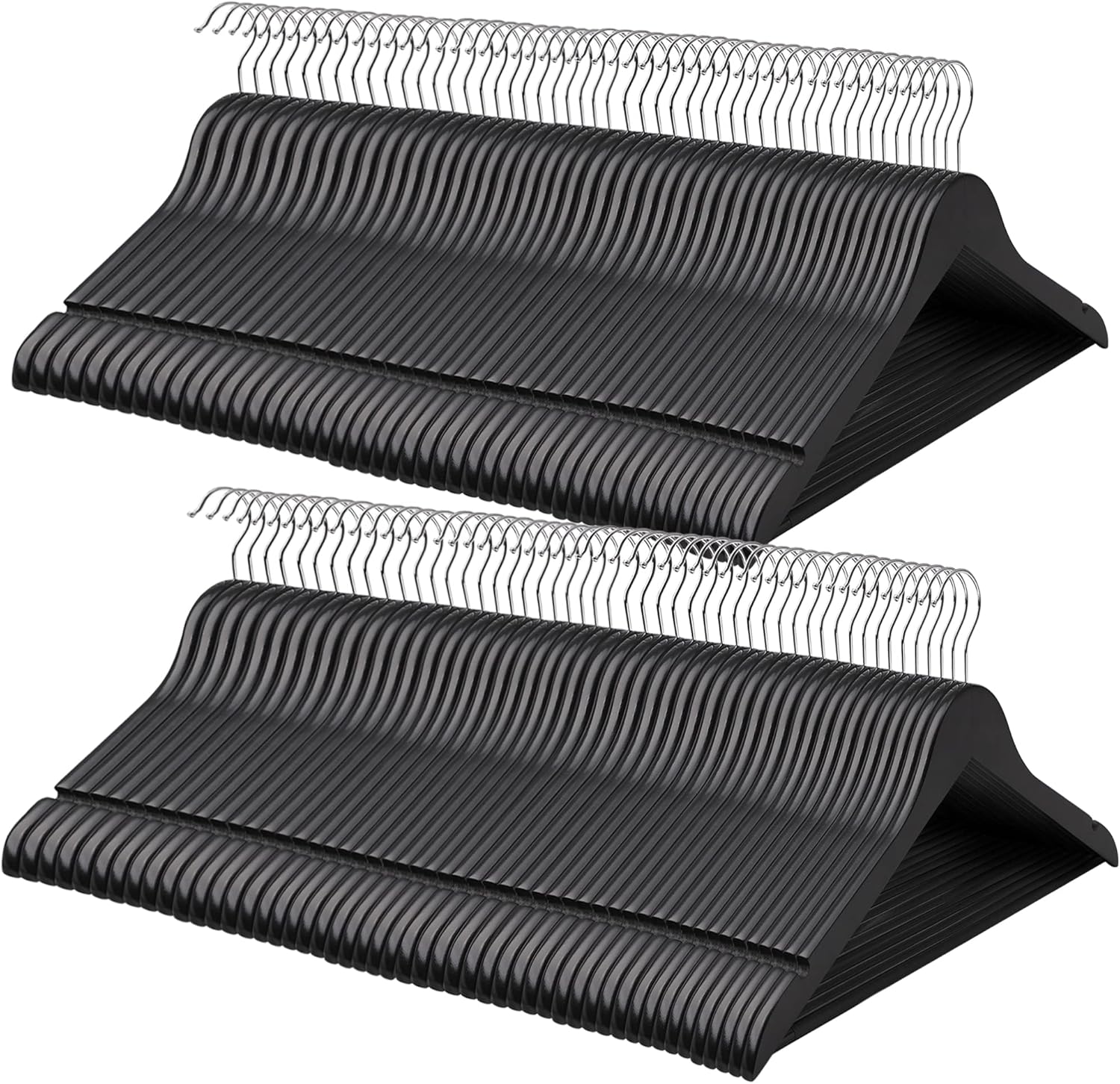 SONGMICS - Cintre bois lot 100 - avec encoches barre antidérapante, crochet pivotant - CRW02B-100