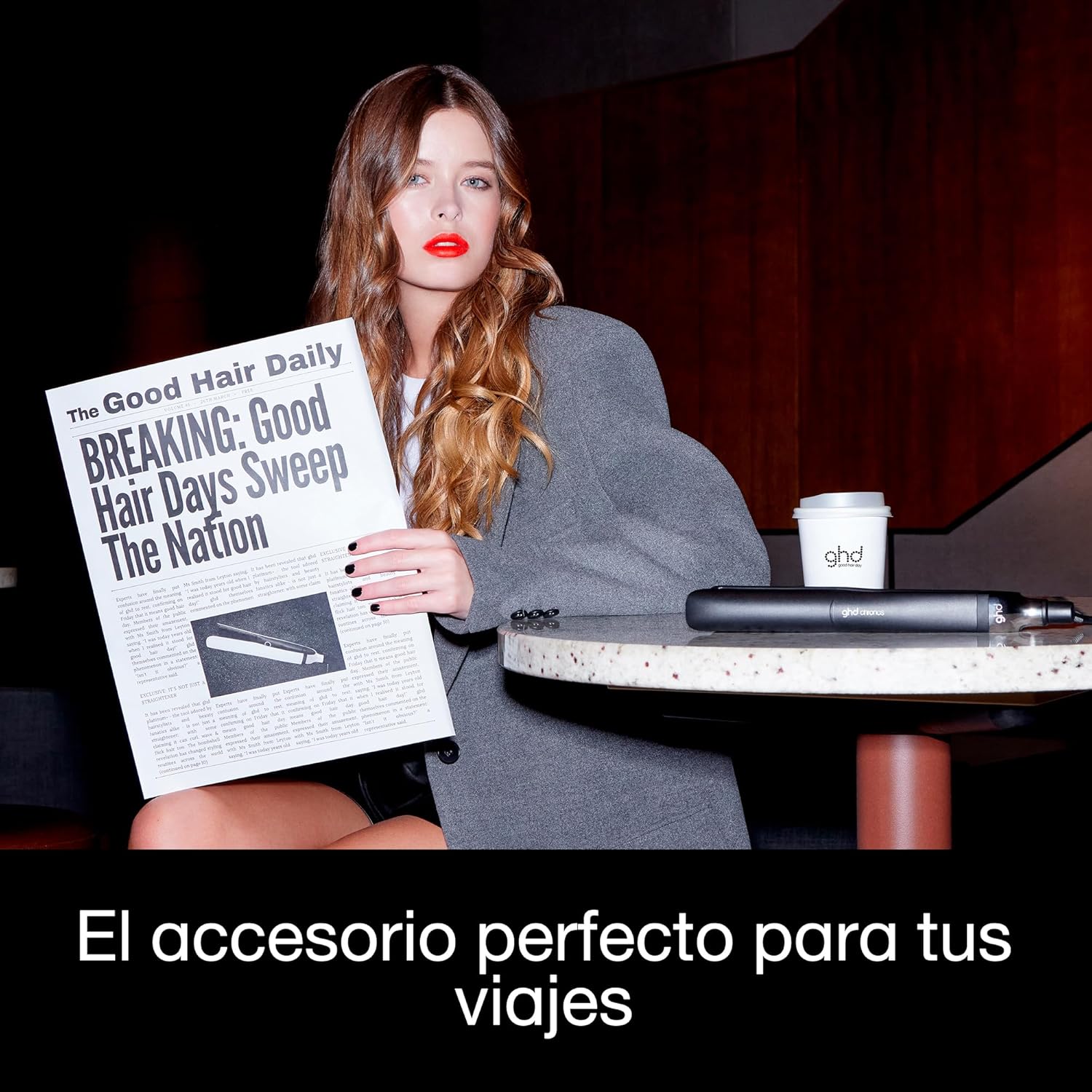 ghd - Pochette thermorésistante pour lisseurs - Noir - Tapis détachable, format compact, rangement facile