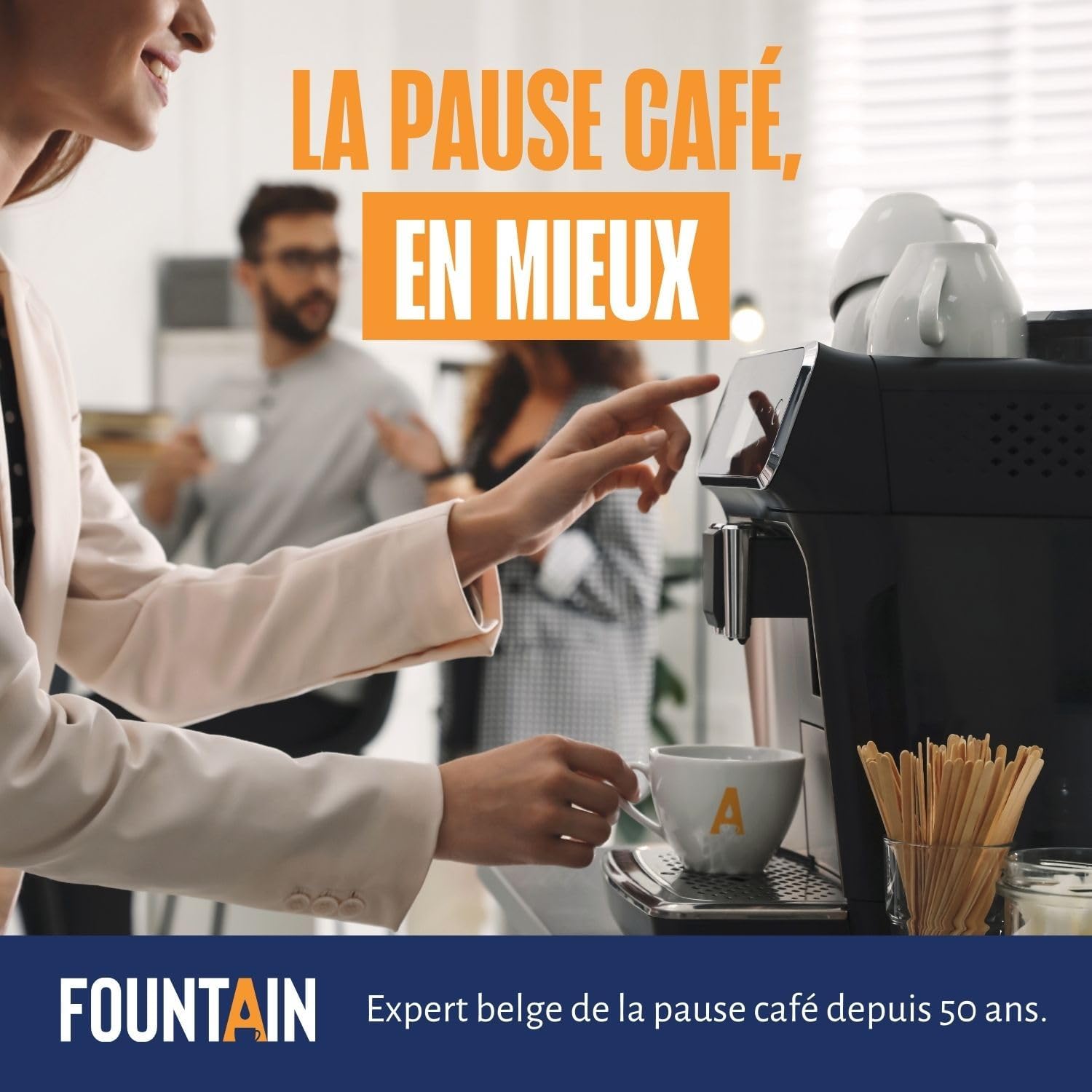 Fountain - Sachets de sucre individuel - 4g x 600 - boîte distributrice