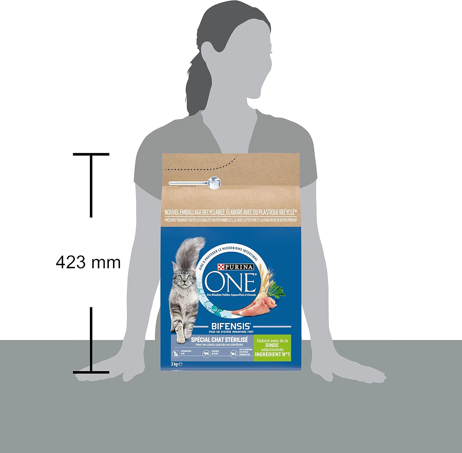 Purina One - Chat stérilisé - 3kg - Dinde, alimentation complète
