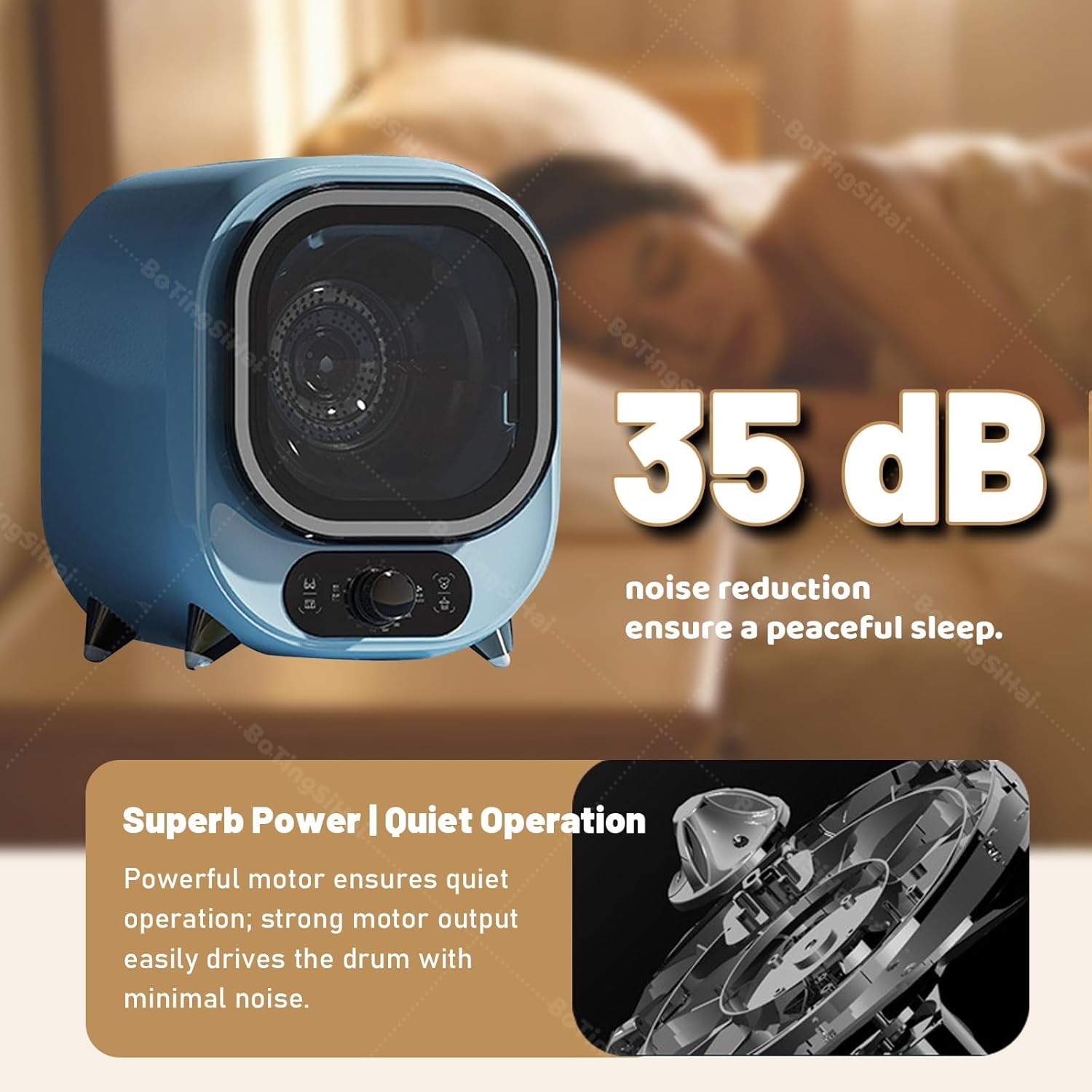 Sèche-linge condensateur portable, 0,8 kg, mini, faible bruit, compact