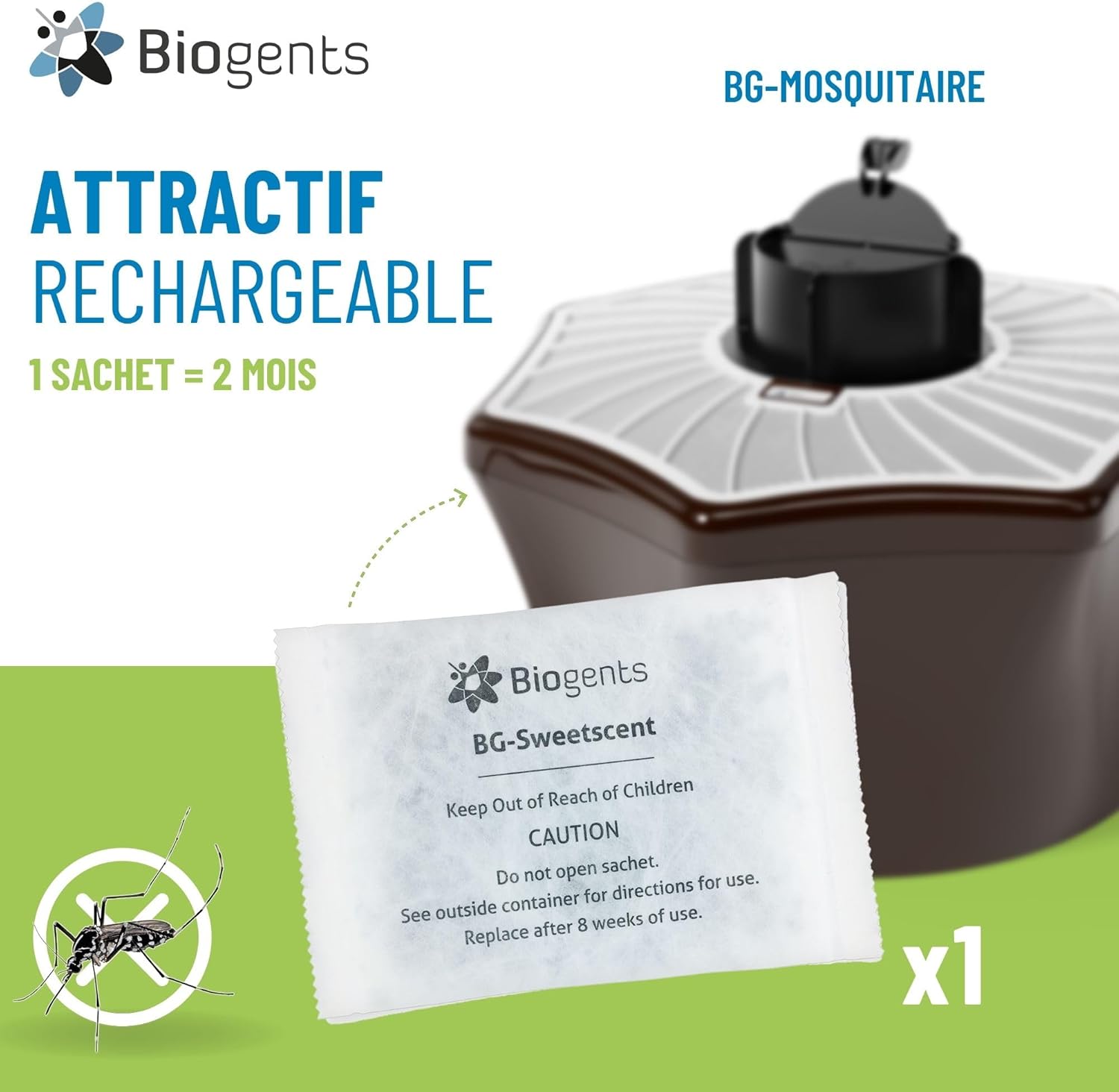 Biogents - recharge attractif moustiques - 6 mois - BG-SWEETSCENTX3