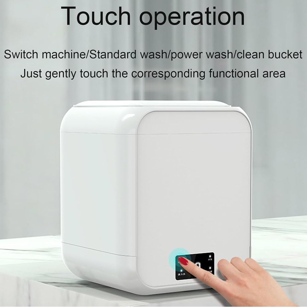 Mini lave-linge portable - 12L - double mode, minuterie, lumière bleue