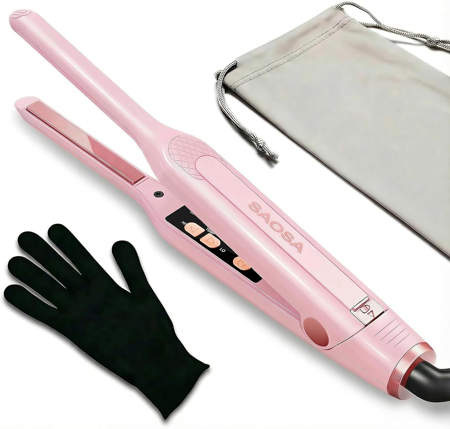 SAOSA - mini lisseur 2-en-1 - compact céramique, 90-210°C, double tension