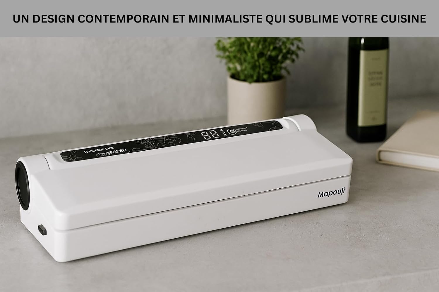 Machine sous vide alimentaire compacte - 20 sacs inclus - mise sous vide professionnelle, scellage rapide