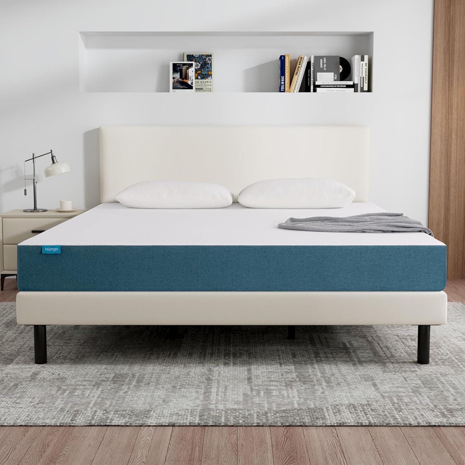 Matelas mousse mémoire, 140x190cm, 22cm, soutient moyen, réversible