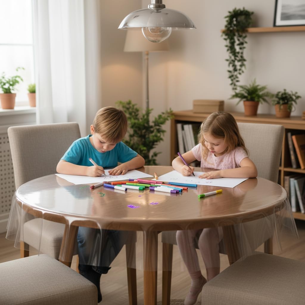 VITA PERFETTA - nappe PVC ronde - 140 cm - protection transparente