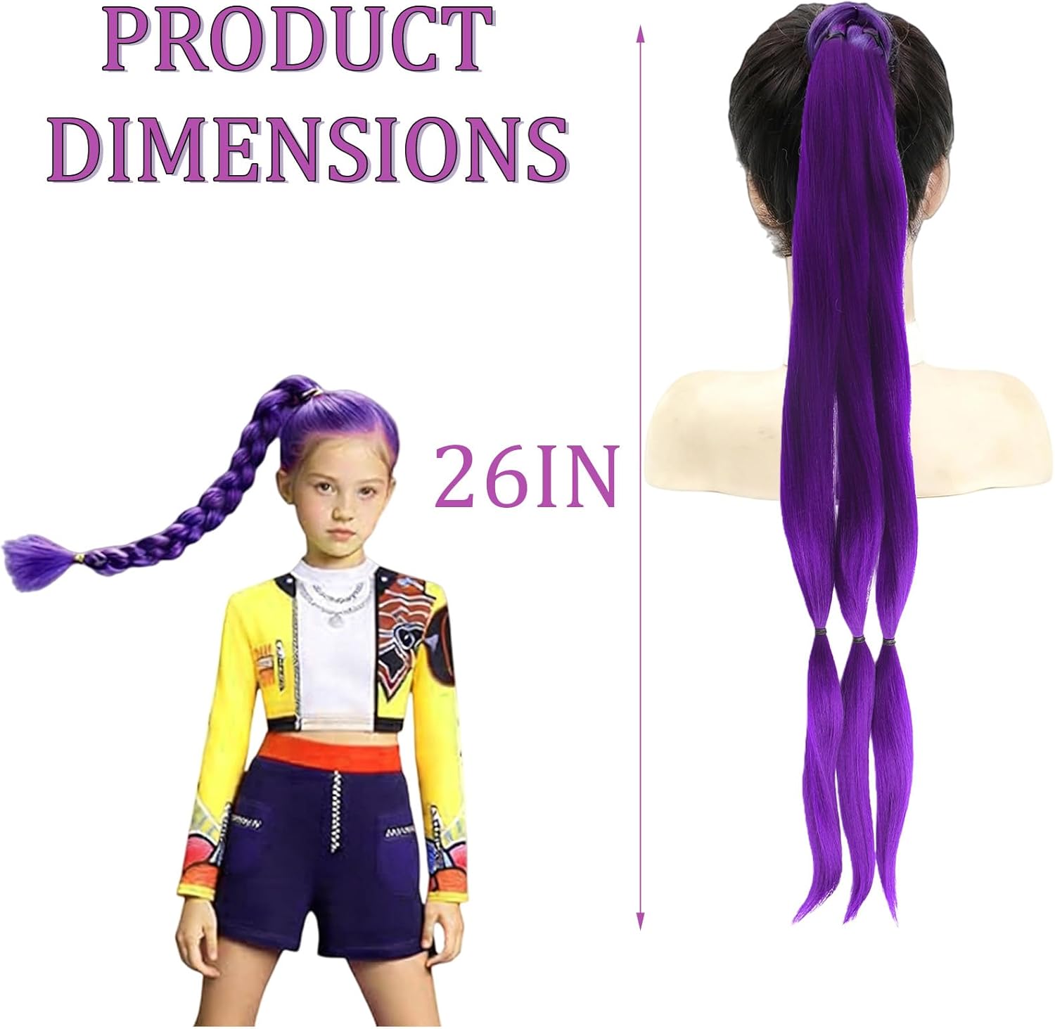 Extensions de cheveux violets - 28