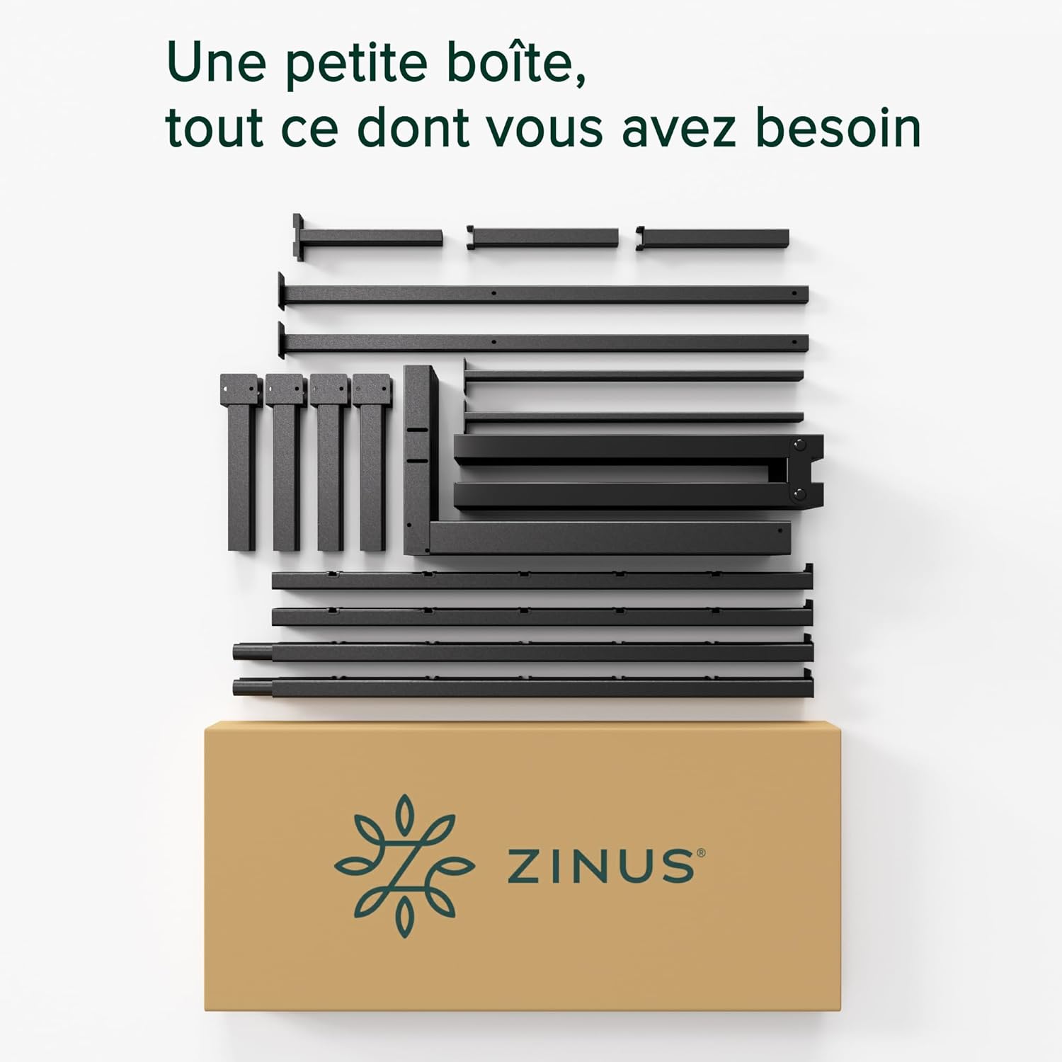 Zinus - Elias - 140x190 cm - sommier métal, haut, montage facile