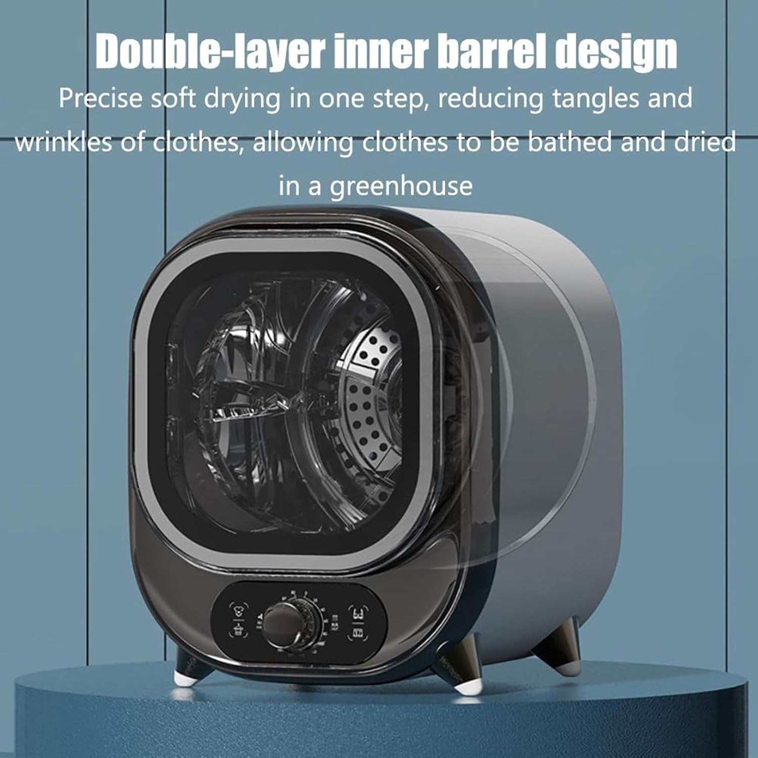 Sèche-linge portable - 3kg - mini condensateur, 5 modes, bleu