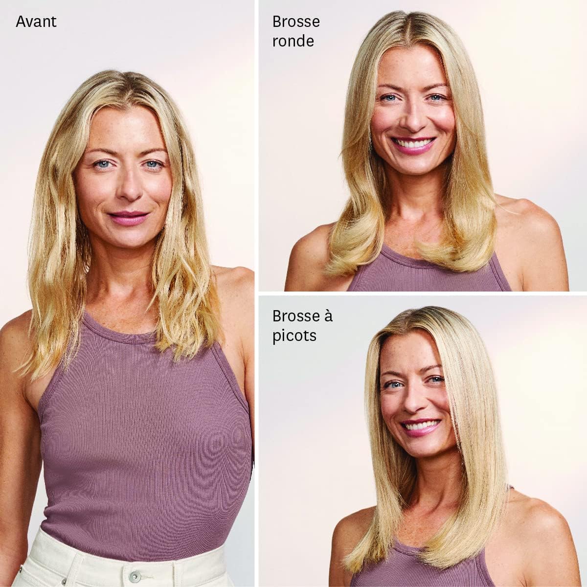 T3 - AireBrush Duo - brosse soufflante, 15 réglages chaleur/vitesse, touche air froid, optimisation volume