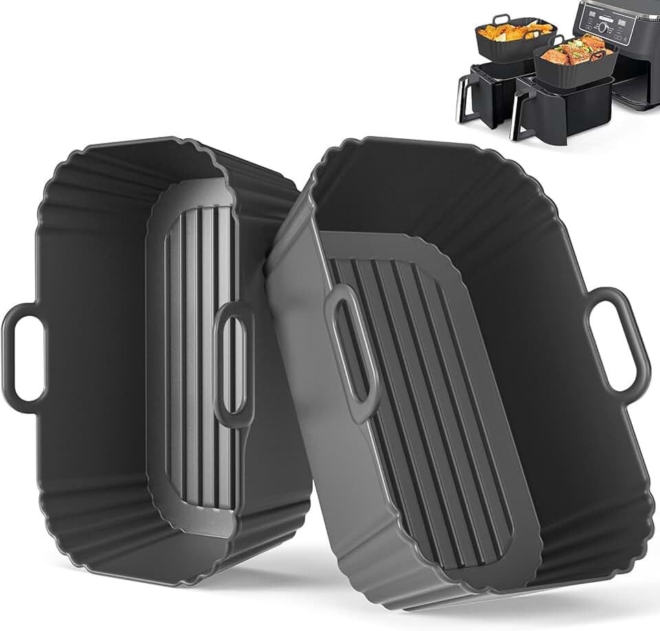 Moule silicone air fryer - compatible 7,6L à 9,5L - réutilisable - accessoires pour friteuse - AF300EU AF400EU AF200EU
