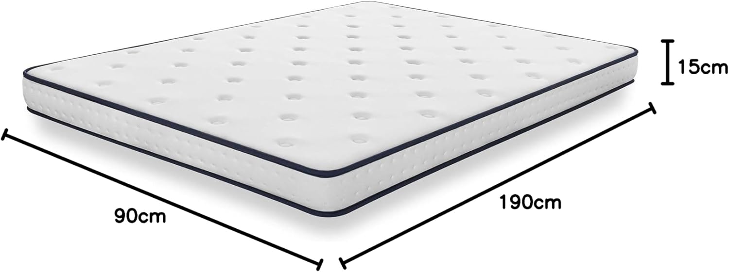 Cosmos - Upsilon - 90x190 cm - mémoire de forme, latex, 15 cm, 7 zones