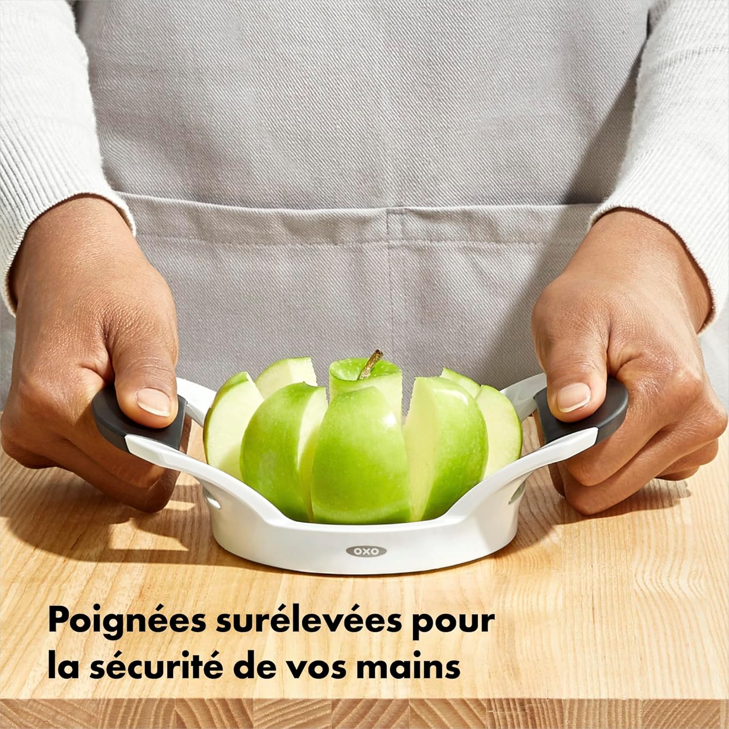 OXO - Good Grips coupe-pommes inox - trancheuse manuelle, noir/blanc