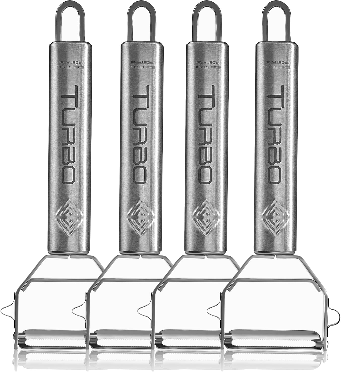 TURBO PRODUKTE - éplucheur inox 3en1 - lame pendulaire, ambidextre