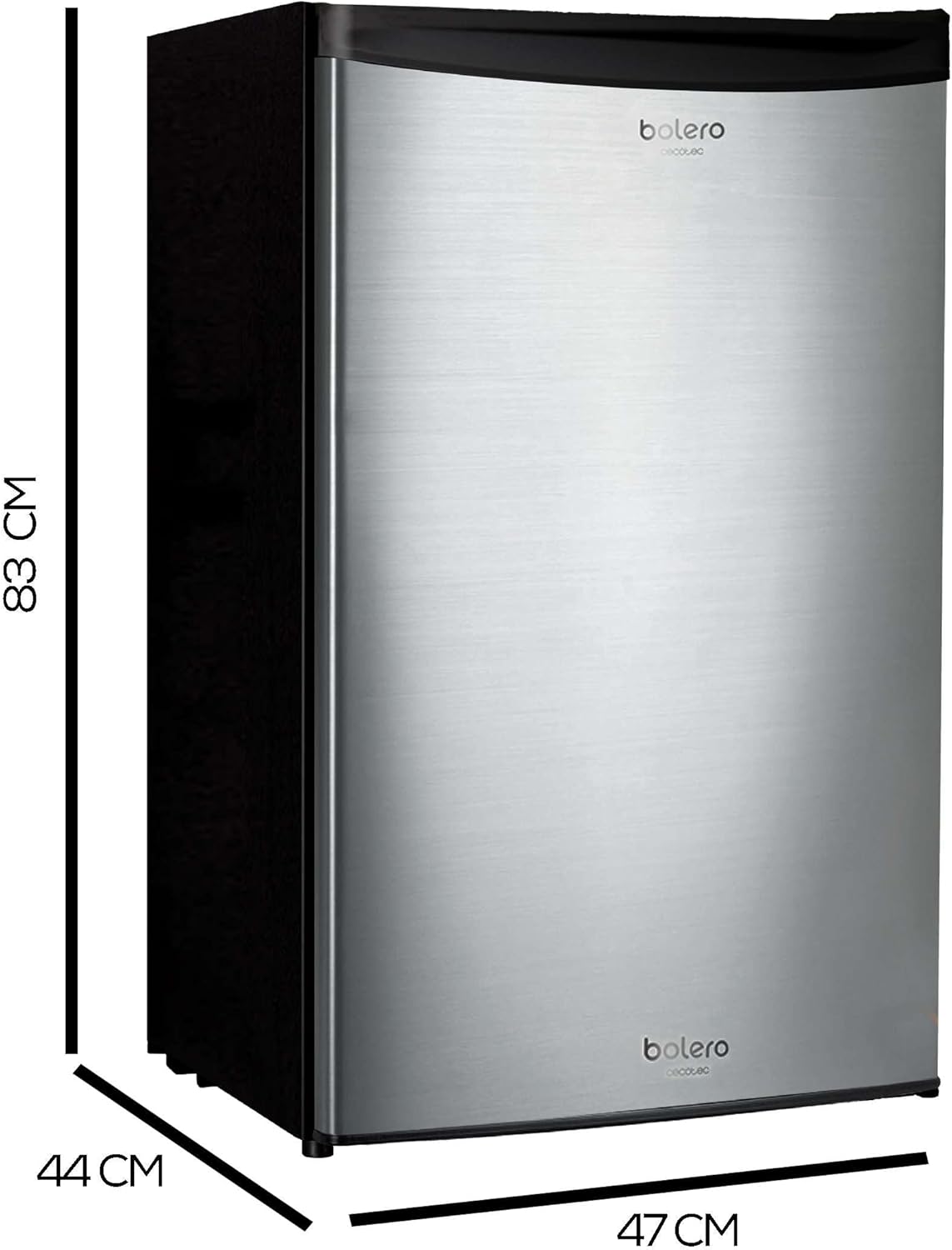 Cecotec - Bolero CoolMarket TT 90 - 90L - porte réversible, 5 niveaux, E TT90InoxE