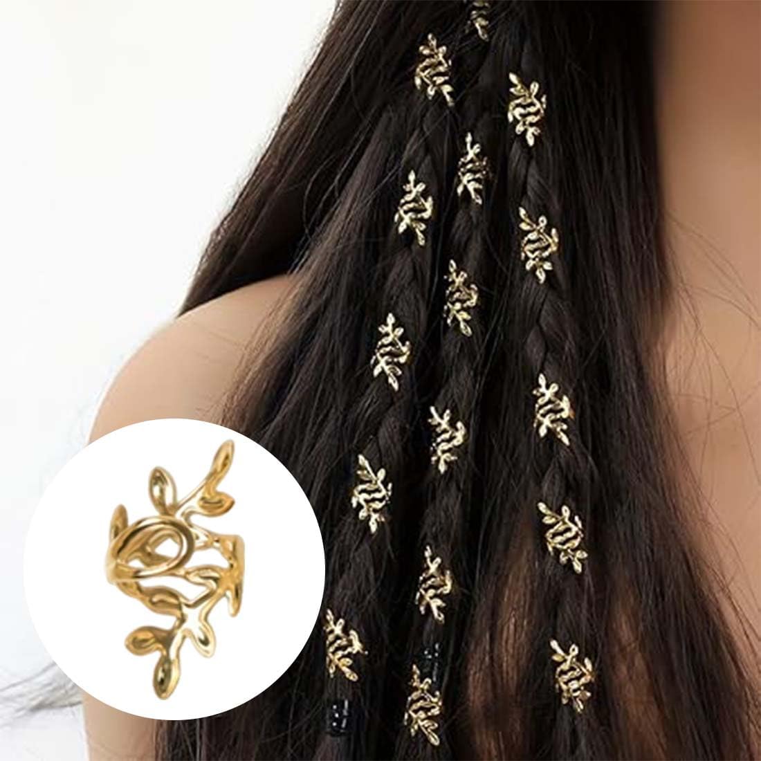 Bijoux de cheveux - lot de 40 pièces - métal réglable - accessoires spirale pour dreadlocks