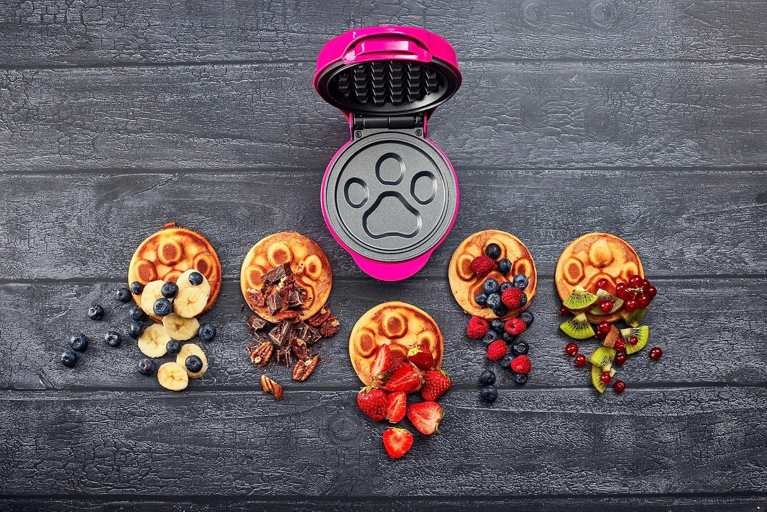 Bestron - gaufrier Paw Patrol - Ø10 cm - mini, indicateur cuisson, rose