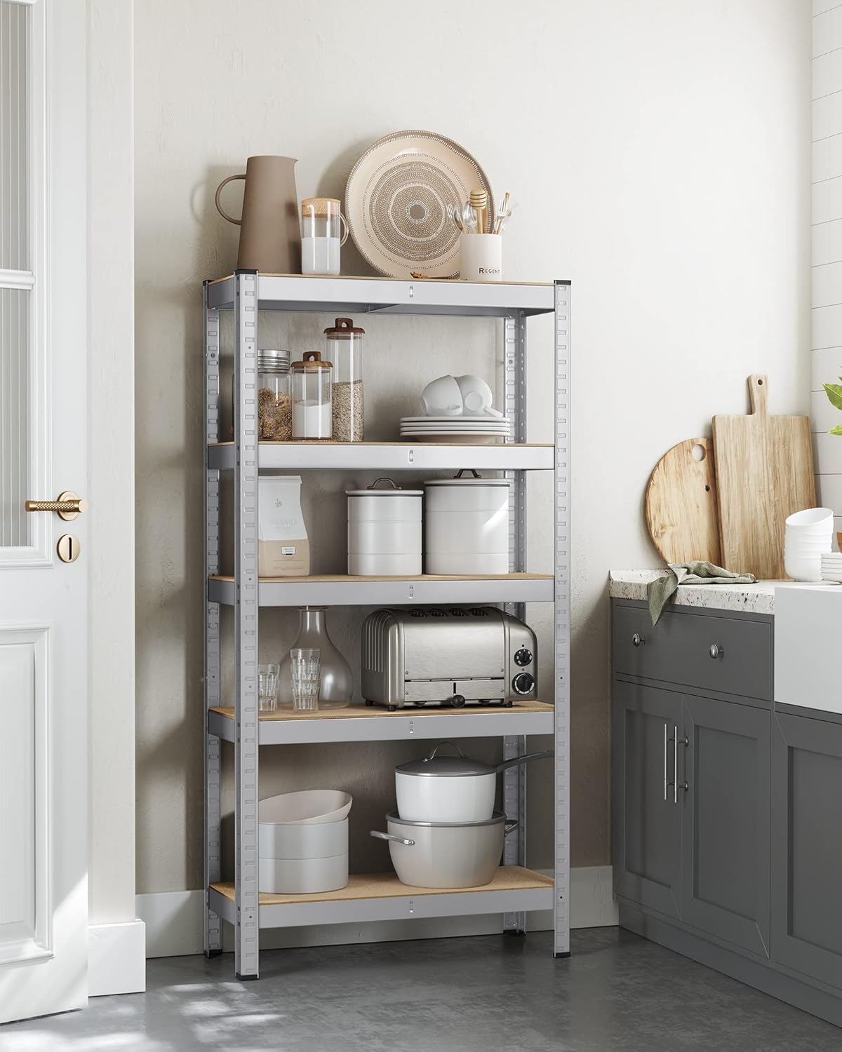 SONGMICS - étagère industrielle 5 niveaux 30x75x150cm, 650kg, réglable - GLR030E02