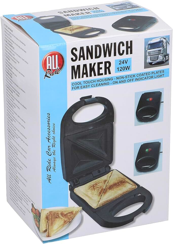 All Ride - Toaster à sandwiches 24V - compact, allume cigare - 72593