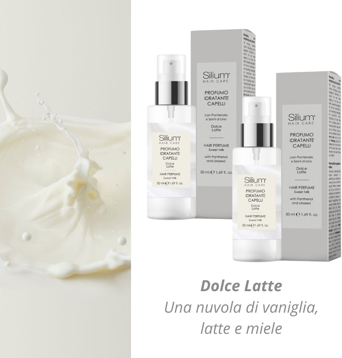 Parfum hydratant cheveux – 2x50ml – spray nourrissant doux, parfum intense